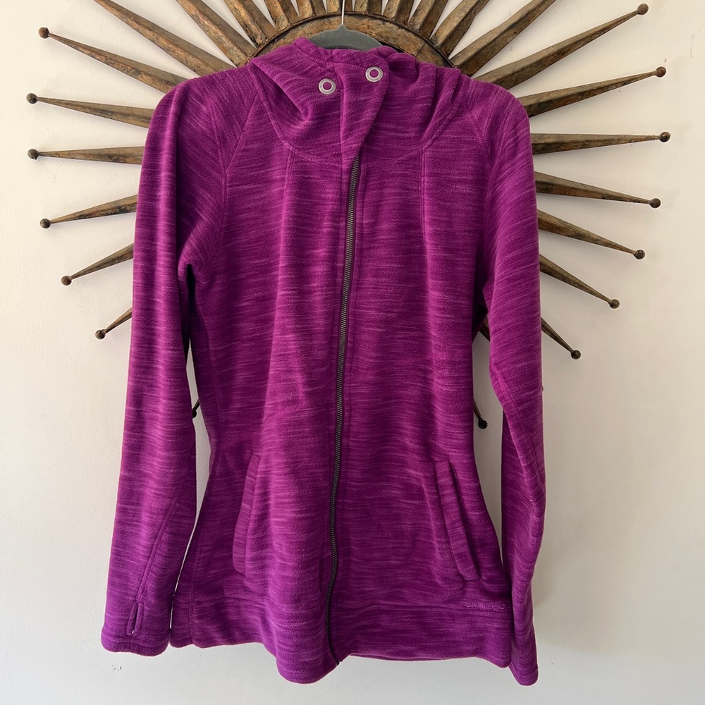 EXOFFICIO Full Zip Fleece Lightweight Jacket Purple Size Small